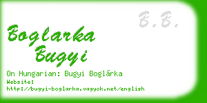 boglarka bugyi business card