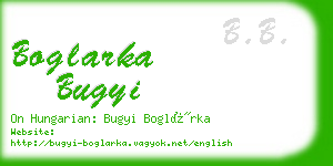 boglarka bugyi business card